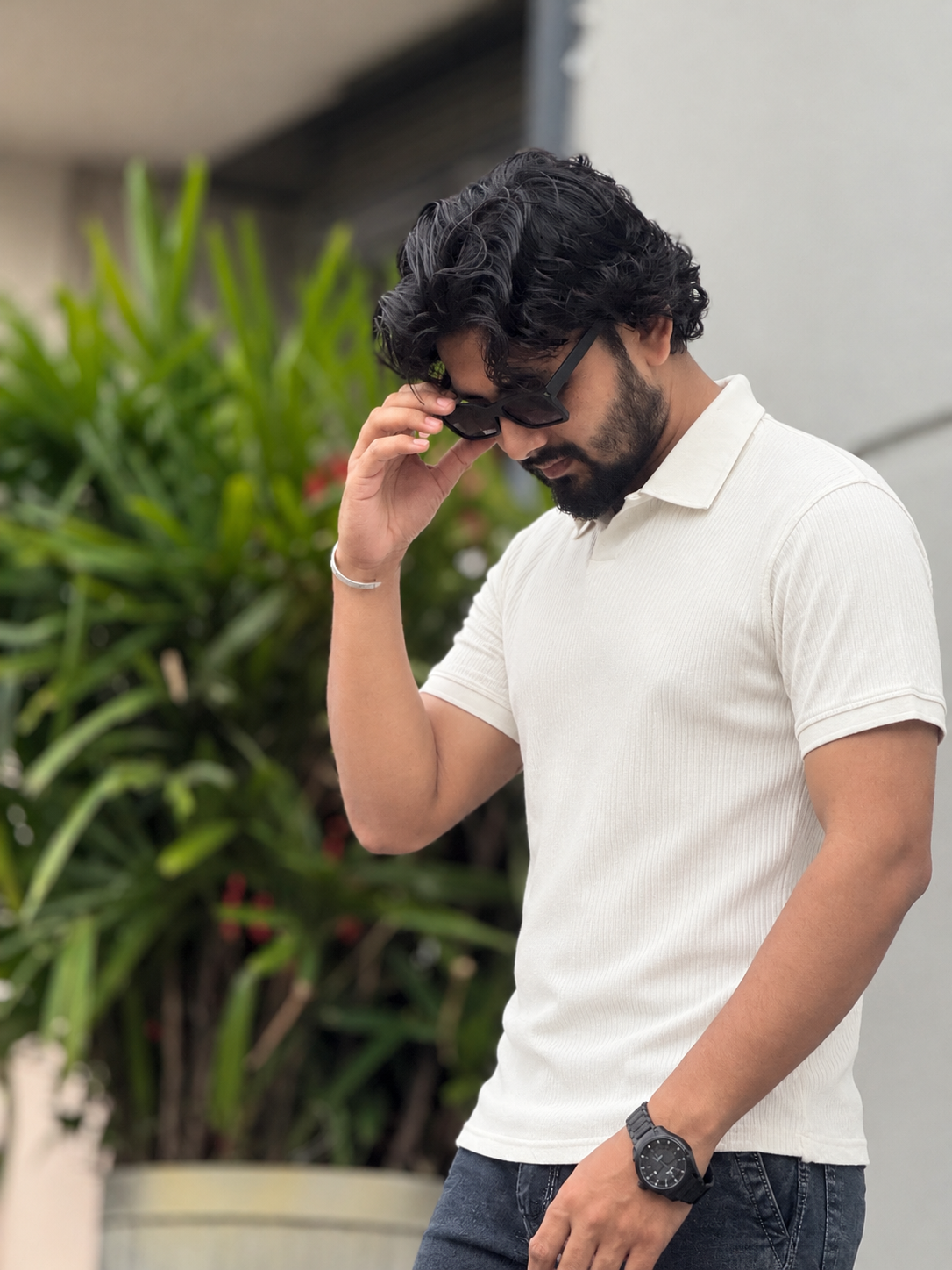 Cream Old Money Polo (Flat 50% Off)