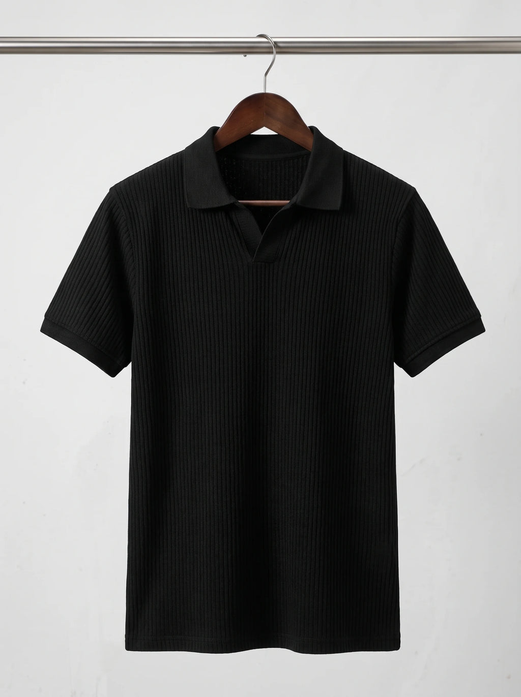 Black Old Money Polo (Flat 50% Off)