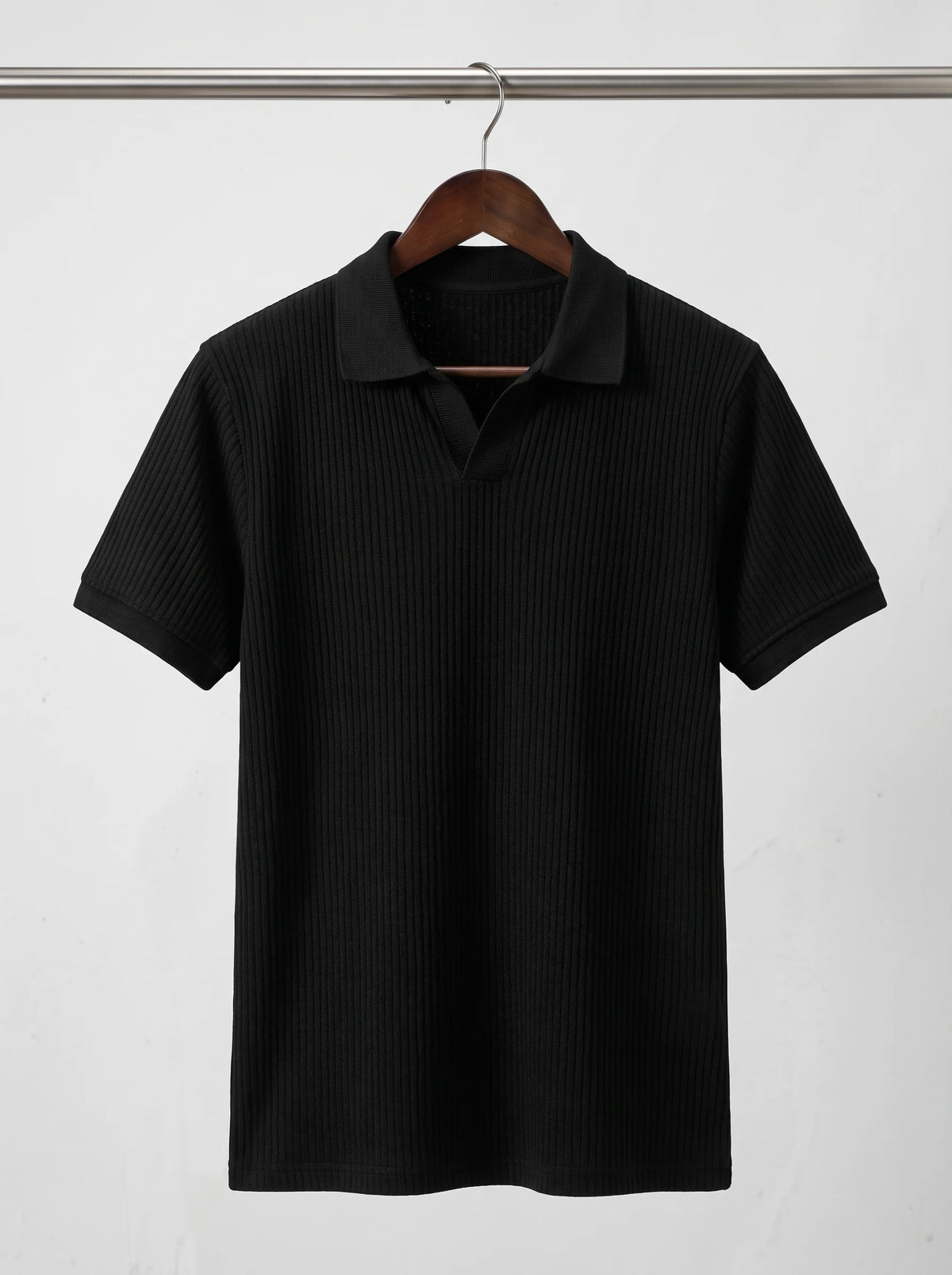 Black Old Money Polo (Flat 50% Off)