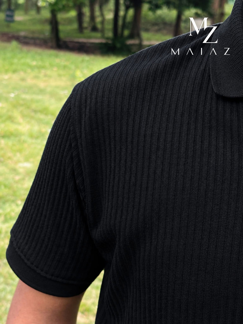 Black Old Money Polo (Flat 50% Off)