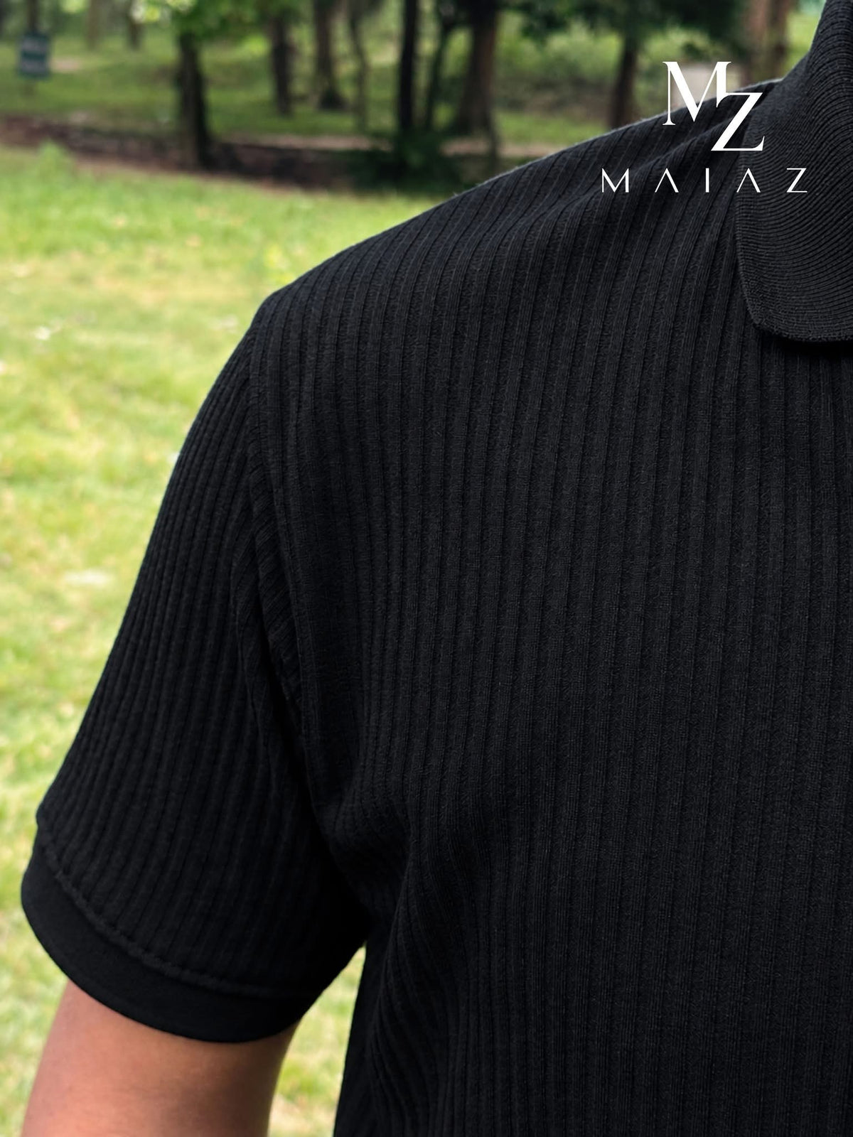 Black Old Money Polo (Flat 50% Off)
