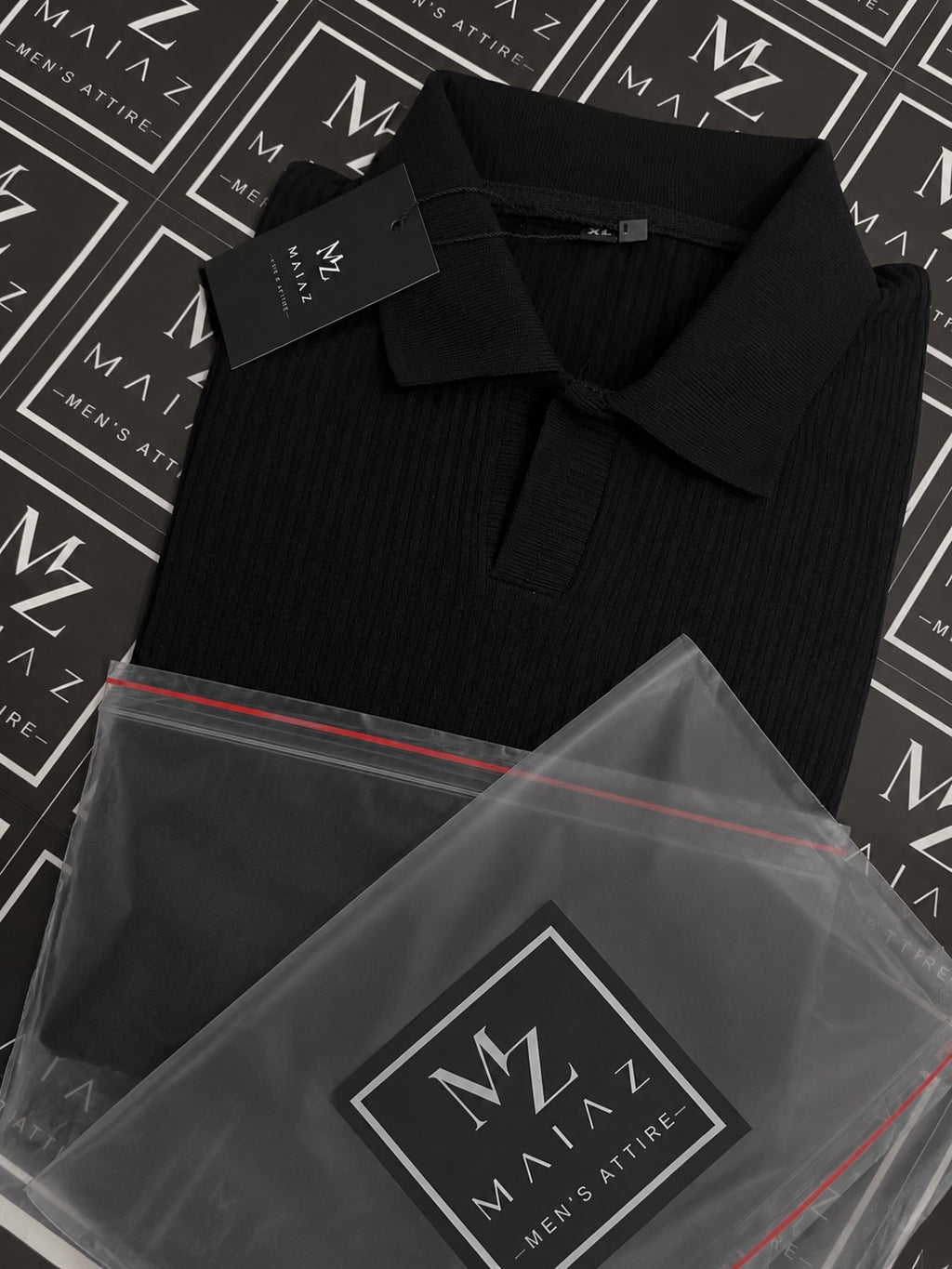 Black Old Money Polo (Flat 50% Off)